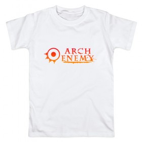 Мужская футболка хлопок с принтом Arch Enemy в Тюмени, 100% хлопок | прямой крой, круглый вырез горловины, длина до линии бедер, слегка спущенное плечо. | 