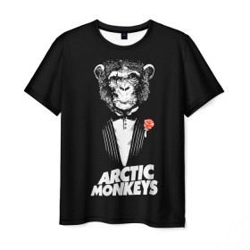 Мужская футболка 3D с принтом Arctic Monkeys в Тюмени, 100% полиэфир | прямой крой, круглый вырез горловины, длина до линии бедер | алекс тёрнер | арктик | арктические мартышки | гаражный | группа | джейми кук | инди рок | манкис | музыка | мэтт хелдер | ник о мэлли | обезьяна | постпанк ривайвл | психоделический | рок