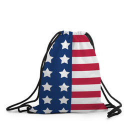Рюкзак-мешок 3D с принтом USA Flag в Тюмени, 100% полиэстер | плотность ткани — 200 г/м2, размер — 35 х 45 см; лямки — толстые шнурки, застежка на шнуровке, без карманов и подкладки | star | usa | америка | белый | звезды | красный | линии | полосы | популярные | синий | сша | триколор | туристические | флаг | цвет | штаты