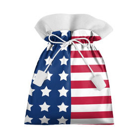 Подарочный 3D мешок с принтом USA Flag в Тюмени, 100% полиэстер | Размер: 29*39 см | Тематика изображения на принте: star | usa | америка | белый | звезды | красный | линии | полосы | популярные | синий | сша | триколор | туристические | флаг | цвет | штаты
