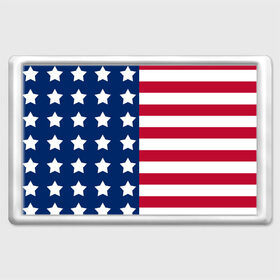 Магнит 45*70 с принтом USA Flag в Тюмени, Пластик | Размер: 78*52 мм; Размер печати: 70*45 | Тематика изображения на принте: star | usa | америка | белый | звезды | красный | линии | полосы | популярные | синий | сша | триколор | туристические | флаг | цвет | штаты