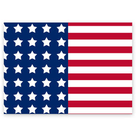 Поздравительная открытка с принтом USA Flag в Тюмени, 100% бумага | плотность бумаги 280 г/м2, матовая, на обратной стороне линовка и место для марки
 | Тематика изображения на принте: star | usa | америка | белый | звезды | красный | линии | полосы | популярные | синий | сша | триколор | туристические | флаг | цвет | штаты