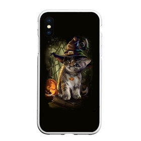 Чехол для iPhone XS Max матовый с принтом Ведьмин котенок в Тюмени, Силикон | Область печати: задняя сторона чехла, без боковых панелей | jack | ведьма | кот | котенок | кошка | тыква | хэллоуин