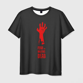 Мужская футболка 3D с принтом Бойтесь ходячих мертвецов 3 в Тюмени, 100% полиэфир | прямой крой, круглый вырез горловины, длина до линии бедер | 