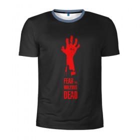 Мужская футболка 3D спортивная с принтом Бойтесь ходячих мертвецов 3 в Тюмени, 100% полиэстер с улучшенными характеристиками | приталенный силуэт, круглая горловина, широкие плечи, сужается к линии бедра | 