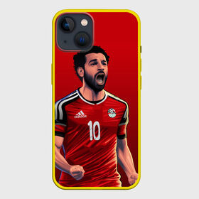 Чехол для iPhone 13 с принтом Мохамед Салах в Тюмени,  |  | Тематика изображения на принте: mohamed salah ghaly | ливерпуль | мохаммед салах хамед гали | сборная египта | спорт | футбол