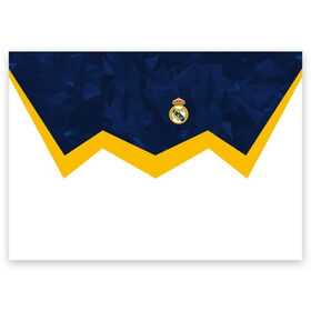 Поздравительная открытка с принтом Real Madrid 2018 New в Тюмени, 100% бумага | плотность бумаги 280 г/м2, матовая, на обратной стороне линовка и место для марки
 | Тематика изображения на принте: emirates | fc | real madrid | клуб | мяч | реал мадрид