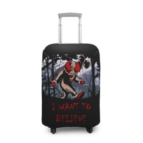 Чехол для чемодана 3D с принтом Clown - I want to believe в Тюмени, 86% полиэфир, 14% спандекс | двустороннее нанесение принта, прорези для ручек и колес | 