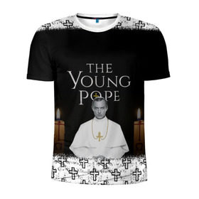 Мужская футболка 3D спортивная с принтом Молодой Папа | The Young Pope в Тюмени, 100% полиэстер с улучшенными характеристиками | приталенный силуэт, круглая горловина, широкие плечи, сужается к линии бедра | the young pope | молодой папа
