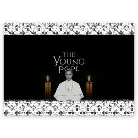 Поздравительная открытка с принтом Молодой Папа | The Young Pope в Тюмени, 100% бумага | плотность бумаги 280 г/м2, матовая, на обратной стороне линовка и место для марки
 | the young pope | молодой папа