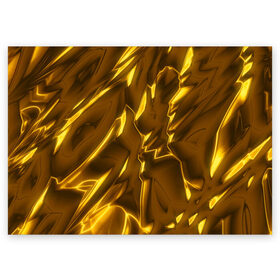 Поздравительная открытка с принтом Золотые разводы в Тюмени, 100% бумага | плотность бумаги 280 г/м2, матовая, на обратной стороне линовка и место для марки
 | abstraction | gold | rich | texture | богатство | золотая абстракция | золото | кубики | текстура