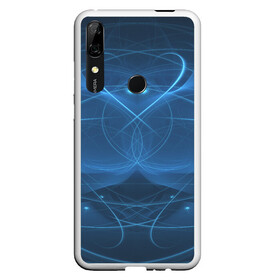 Чехол для Honor P Smart Z с принтом Blue fractal в Тюмени, Силикон | Область печати: задняя сторона чехла, без боковых панелей | Тематика изображения на принте: art | background | beautiful | color | festive | fractal | lines | photo | picture | smooth | strange | style