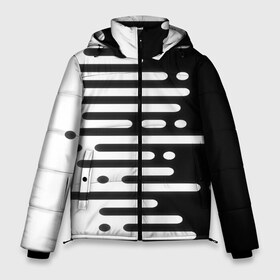 Мужская зимняя куртка 3D с принтом Необычная геометрия! в Тюмени, верх — 100% полиэстер; подкладка — 100% полиэстер; утеплитель — 100% полиэстер | длина ниже бедра, свободный силуэт Оверсайз. Есть воротник-стойка, отстегивающийся капюшон и ветрозащитная планка. 

Боковые карманы с листочкой на кнопках и внутренний карман на молнии. | abstraction | engine | pattern | абстракция | геометрия | графики | движение | краска | текстура | чертежи | штрихи