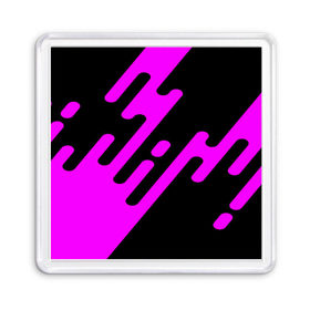 Магнит 55*55 с принтом Pink geometry в Тюмени, Пластик | Размер: 65*65 мм; Размер печати: 55*55 мм | Тематика изображения на принте: abstraction | engine | pattern | абстракция | геометрия | графики | движение | краска | текстура | чертежи | штрихи