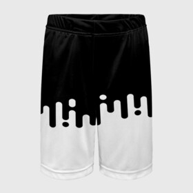 Детские спортивные шорты 3D с принтом Чёрно-белый узор в Тюмени,  100% полиэстер
 | пояс оформлен широкой мягкой резинкой, ткань тянется
 | abstraction | engine | pattern | абстракция | геометрия | графики | движение | краска | текстура | чертежи | штрихи