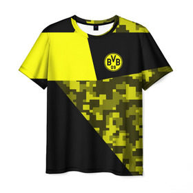 Мужская футболка 3D с принтом Borussia Dortmund 2018 Sport в Тюмени, 100% полиэфир | прямой крой, круглый вырез горловины, длина до линии бедер | Тематика изображения на принте: боруссия | дортмунд