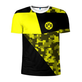 Мужская футболка 3D спортивная с принтом Borussia Dortmund 2018 Sport в Тюмени, 100% полиэстер с улучшенными характеристиками | приталенный силуэт, круглая горловина, широкие плечи, сужается к линии бедра | Тематика изображения на принте: боруссия | дортмунд