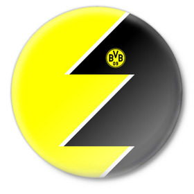 Значок с принтом Borussia Dortmund 2018 Storm в Тюмени,  металл | круглая форма, металлическая застежка в виде булавки | Тематика изображения на принте: боруссия | дортмунд