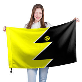 Флаг 3D с принтом Borussia Dortmund 2018 Storm в Тюмени, 100% полиэстер | плотность ткани — 95 г/м2, размер — 67 х 109 см. Принт наносится с одной стороны | боруссия | дортмунд
