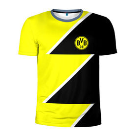 Мужская футболка 3D спортивная с принтом Borussia Dortmund 2018 Storm в Тюмени, 100% полиэстер с улучшенными характеристиками | приталенный силуэт, круглая горловина, широкие плечи, сужается к линии бедра | боруссия | дортмунд