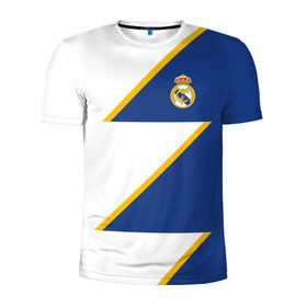 Мужская футболка 3D спортивная с принтом Real Madrid 2018 Storm в Тюмени, 100% полиэстер с улучшенными характеристиками | приталенный силуэт, круглая горловина, широкие плечи, сужается к линии бедра | emirates | fc | real madrid | абстракция | геометрия | линии | реал мадрид | спорт | спортивные | футбол | футбольный клуб | эмблема