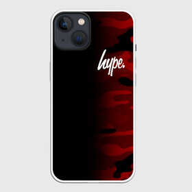 Чехол для iPhone 13 с принтом Hype Military Black Red в Тюмени,  |  | brand | camo | hype | military | rap | swag | бренд | камо | камуфляж | милитари | модные | надписи | полосы | популярные | пятна | тренд | тренды | узоры | хайп | хайпанем | хаки | цвета