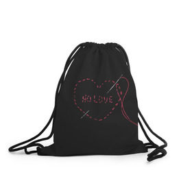 Рюкзак-мешок 3D с принтом Face / No Love / Фэйс в Тюмени, 100% полиэстер | плотность ткани — 200 г/м2, размер — 35 х 45 см; лямки — толстые шнурки, застежка на шнуровке, без карманов и подкладки | rap | рэпер | фейс | фэйс