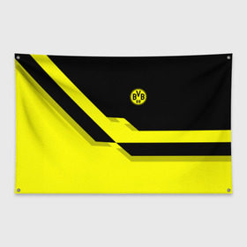 Флаг-баннер с принтом FC Borussia Dortmund 2018 в Тюмени, 100% полиэстер | размер 67 х 109 см, плотность ткани — 95 г/м2; по краям флага есть четыре люверса для крепления | боруссия | дортмунд