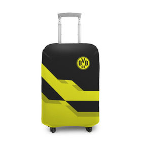 Чехол для чемодана 3D с принтом FC Borussia Dortmund 2018 в Тюмени, 86% полиэфир, 14% спандекс | двустороннее нанесение принта, прорези для ручек и колес | боруссия | дортмунд