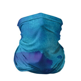 Бандана-труба 3D с принтом Синяя акварель в Тюмени, 100% полиэстер, ткань с особыми свойствами — Activecool | плотность 150‒180 г/м2; хорошо тянется, но сохраняет форму | 