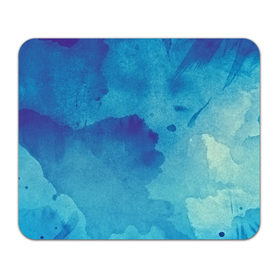 Коврик прямоугольный с принтом Синяя акварель в Тюмени, натуральный каучук | размер 230 х 185 мм; запечатка лицевой стороны | 