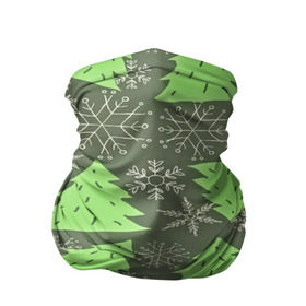 Бандана-труба 3D с принтом Зелёные ёлочки в Тюмени, 100% полиэстер, ткань с особыми свойствами — Activecool | плотность 150‒180 г/м2; хорошо тянется, но сохраняет форму | new year | santa | дед мороз | елка | елочки | новогодний | новый год | рождество | сантаклаус | снег | снежинки