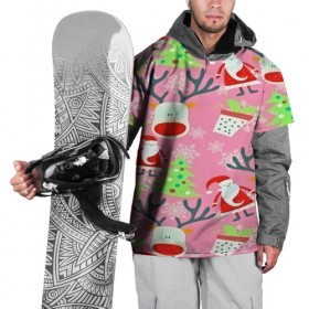 Накидка на куртку 3D с принтом New Year в Тюмени, 100% полиэстер |  | new year | santa | дед мороз | елка | елочки | новогодний | новый год | рождество | сантаклаус | снег | снежинки
