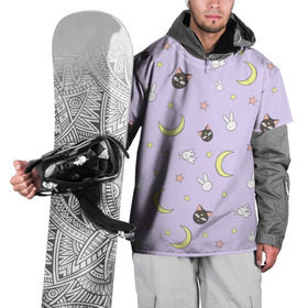 Накидка на куртку 3D с принтом Сейлор Мур в Тюмени, 100% полиэстер |  | Тематика изображения на принте: cat | sailor moon | киса | кот | луна | сейлор мун | сэйлор мун