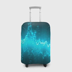 Чехол для чемодана 3D с принтом Большая волна в Тюмени, 86% полиэфир, 14% спандекс | двустороннее нанесение принта, прорези для ручек и колес | abstract | abstraction | engine | абстракция | геометрия | графики | движение | текстуры | чертежи