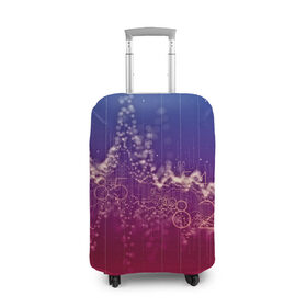 Чехол для чемодана 3D с принтом Новогодние секунды в Тюмени, 86% полиэфир, 14% спандекс | двустороннее нанесение принта, прорези для ручек и колес | график | цифры | яркий