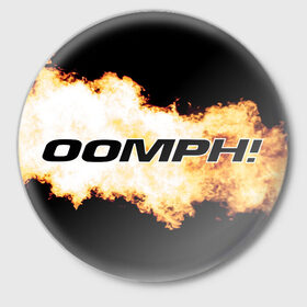 Значок с принтом OOMPH! 10 в Тюмени,  металл | круглая форма, металлическая застежка в виде булавки | 