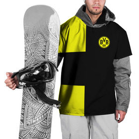 Накидка на куртку 3D с принтом FC Borussia Dortmund Black в Тюмени, 100% полиэстер |  | Тематика изображения на принте: боруссия | дортмунд