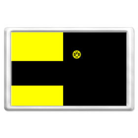 Магнит 45*70 с принтом FC Borussia Dortmund Black в Тюмени, Пластик | Размер: 78*52 мм; Размер печати: 70*45 | боруссия | дортмунд