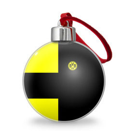 Ёлочный шар с принтом FC Borussia Dortmund Black в Тюмени, Пластик | Диаметр: 77 мм | боруссия | дортмунд