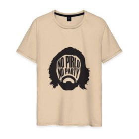 Мужская футболка хлопок с принтом No Pirlo, No Party в Тюмени, 100% хлопок | прямой крой, круглый вырез горловины, длина до линии бедер, слегка спущенное плечо. | Тематика изображения на принте: ювентус