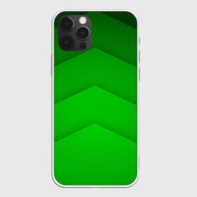 Чехол для iPhone 12 Pro с принтом GREEN STRIPES / ЗЕЛЁНЫЕ ПОЛОСЫ в Тюмени, силикон | область печати: задняя сторона чехла, без боковых панелей | Тематика изображения на принте: абстракция | геометрия | зеленый | модные.мода | пирамиды | полосы.линии | тренды | треугольники | узоры