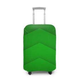 Чехол для чемодана 3D с принтом Зеленые полосы в Тюмени, 86% полиэфир, 14% спандекс | двустороннее нанесение принта, прорези для ручек и колес | абстракция | геометрия | зеленый | модные.мода | пирамиды | полосы.линии | тренды | треугольники | узоры