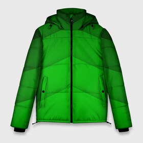 Мужская зимняя куртка 3D с принтом GREEN STRIPES ЗЕЛЁНЫЕ ПОЛОСЫ в Тюмени, верх — 100% полиэстер; подкладка — 100% полиэстер; утеплитель — 100% полиэстер | длина ниже бедра, свободный силуэт Оверсайз. Есть воротник-стойка, отстегивающийся капюшон и ветрозащитная планка. 

Боковые карманы с листочкой на кнопках и внутренний карман на молнии. | абстракция | геометрия | зеленый | модные.мода | пирамиды | полосы.линии | тренды | треугольники | узоры