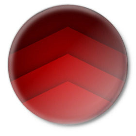 Значок с принтом Красные полосы в Тюмени,  металл | круглая форма, металлическая застежка в виде булавки | абстракция | геометрия | красный | модные.мода | оттенки | пирамиды | полосы.линии | тренды | треугольники | узоры