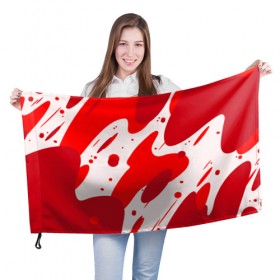 Флаг 3D с принтом Кровь в Тюмени, 100% полиэстер | плотность ткани — 95 г/м2, размер — 67 х 109 см. Принт наносится с одной стороны | 31 октября | blood | halloween | день святых | кровь | праздник | праздник мертвых | хэллоуин