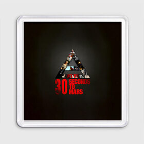 Магнит 55*55 с принтом Группа 30 Seconds to Mars в Тюмени, Пластик | Размер: 65*65 мм; Размер печати: 55*55 мм | Тематика изображения на принте: 