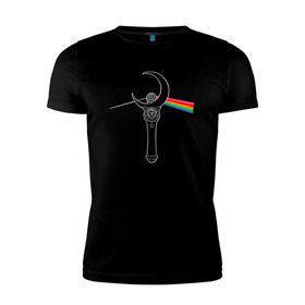 Мужская футболка премиум с принтом Dark side of the moon в Тюмени, 92% хлопок, 8% лайкра | приталенный силуэт, круглый вырез ворота, длина до линии бедра, короткий рукав | anime | sailor moon | аниме | сейлор мун