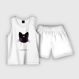 Детская пижама с шортами хлопок с принтом Luna кошка в Тюмени,  |  | anime | sailor moon | аниме | сейлор мун