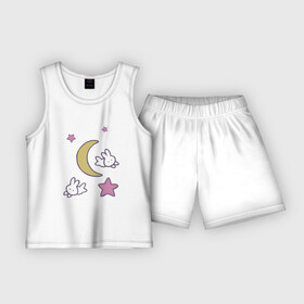 Детская пижама с шортами хлопок с принтом Луна в Тюмени,  |  | Тематика изображения на принте: anime | sailor moon | аниме | сейлор мун